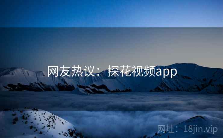 网友热议：探花视频app